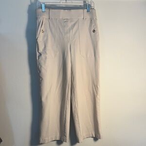 Jules & Leopold Cream Wide-Leg Pants